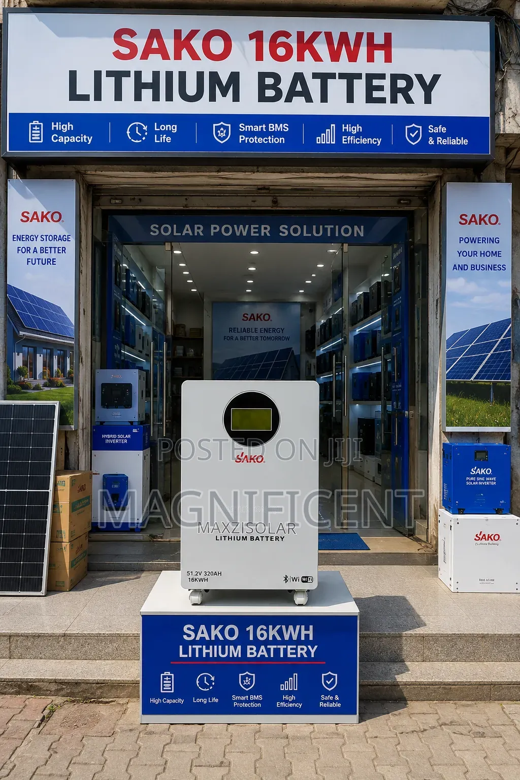 Sako Maxzisolar 16kwh 51.2v 320ah Smart Lithium Battery