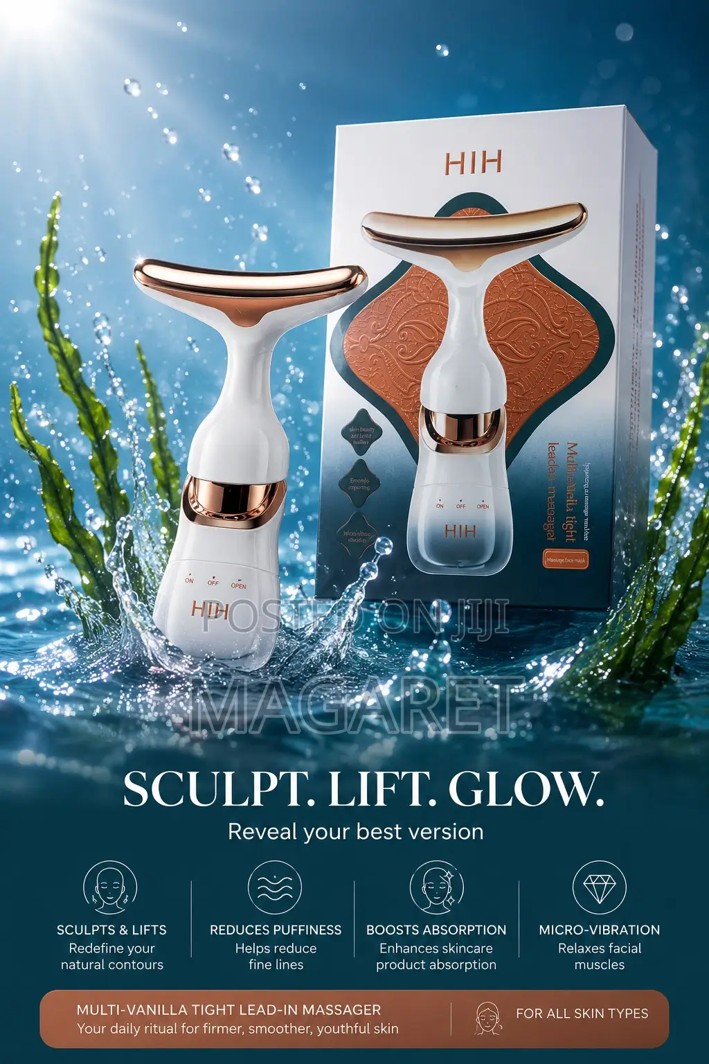 Face Sculpting Massager( Facial And Neck Massager, Rechargeable Usb)