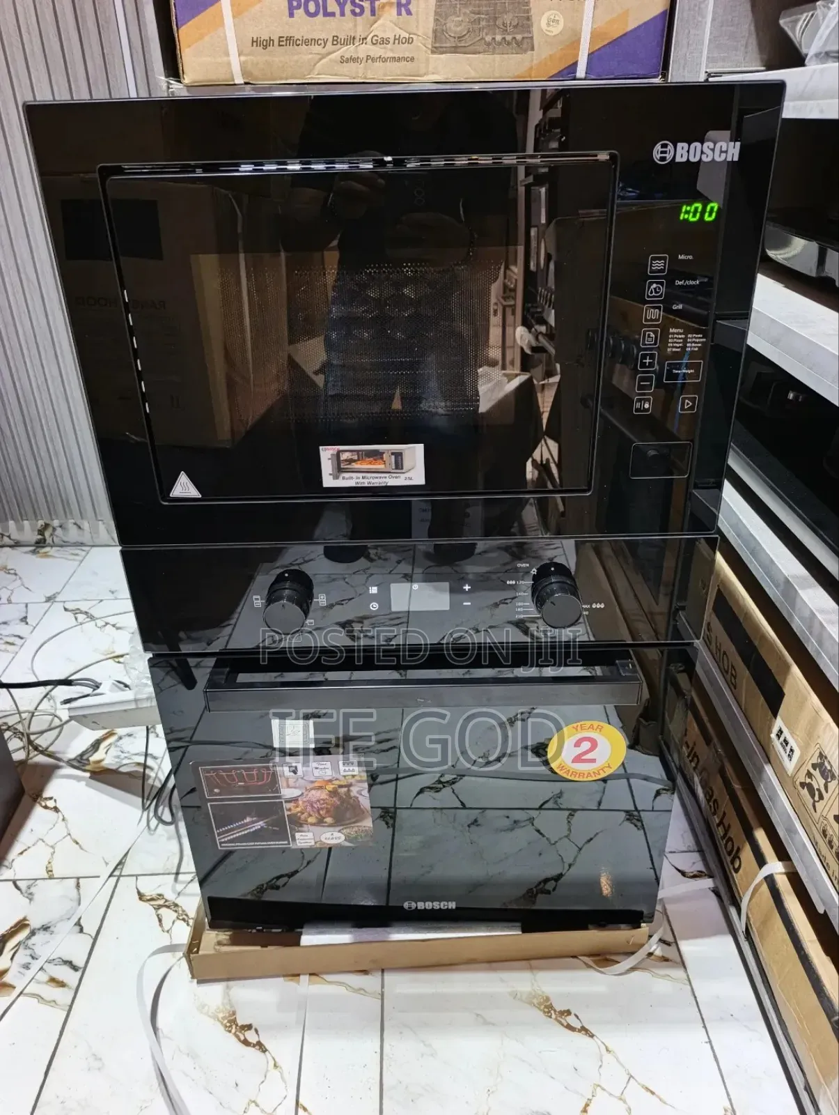 Bosch Built-in Premium Luxury Gas Electric Oven Digital Microwave