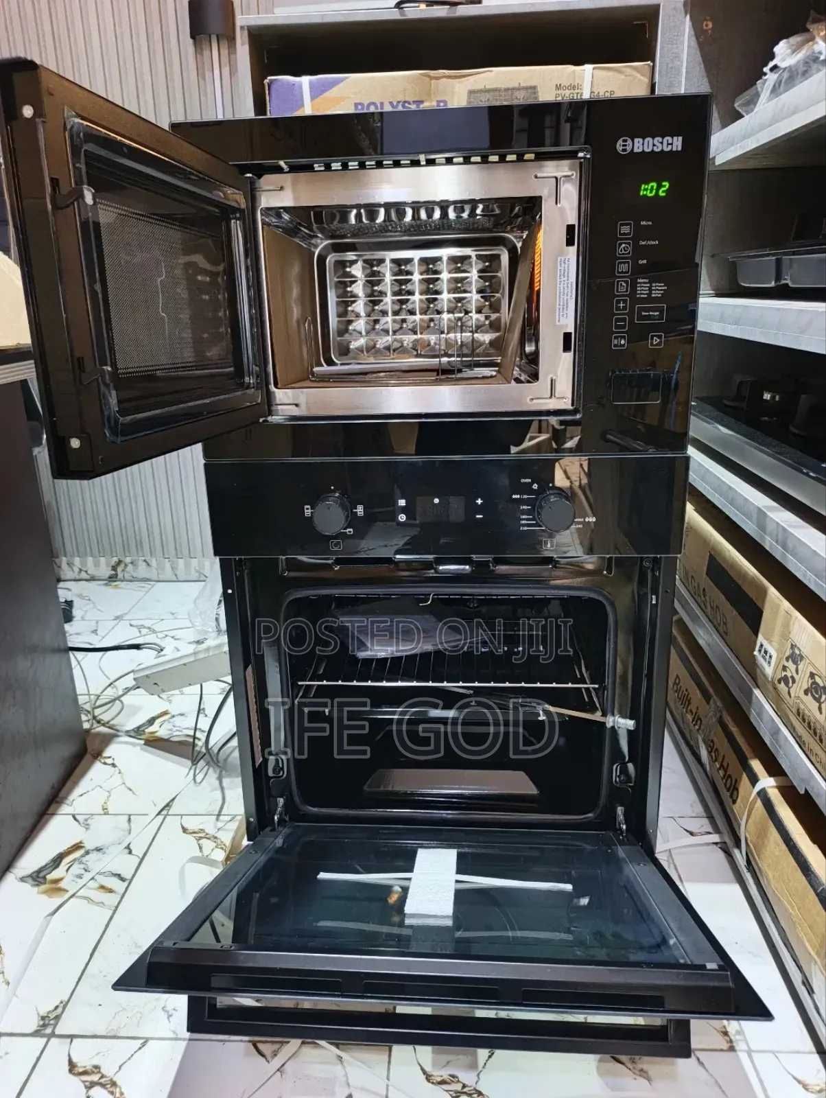 Bosch Built-in Premium Luxury Gas Electric Oven Digital Microwave