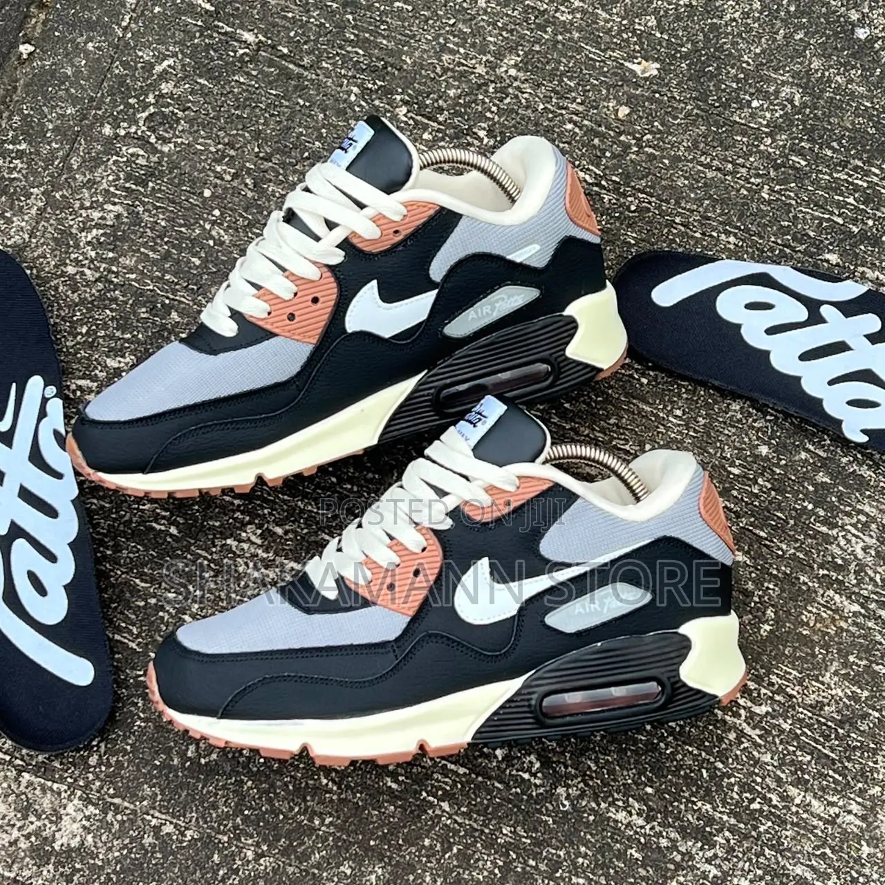 Original Nike Max 90 X Patta Black Particle Grey