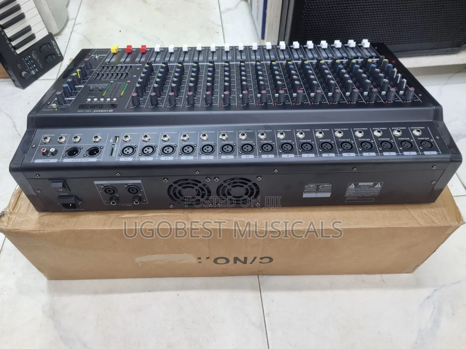 Yamaha 16-Channel Powered Mixer PMX-1608 With Amplifier, Usb Bluetooth