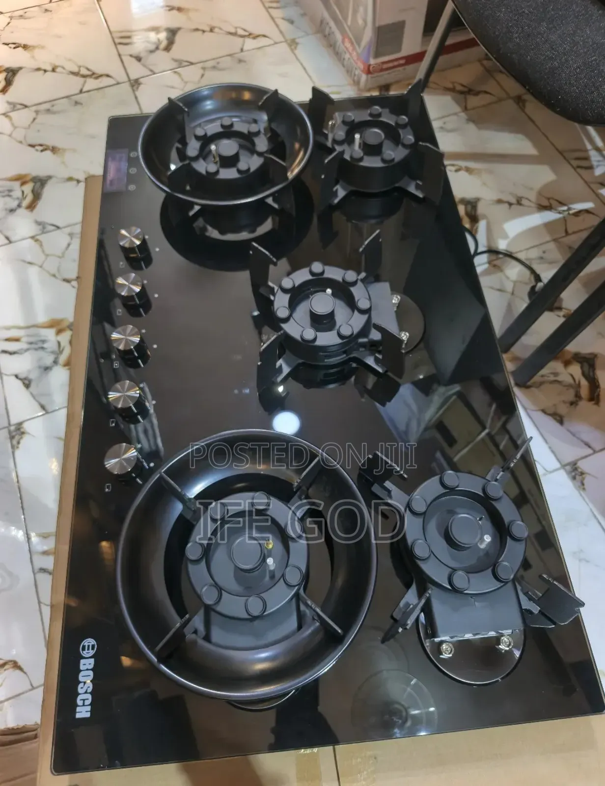 Bosch Built-in 90cm Flips Up With Led Digital Display Timer Gas Hob
