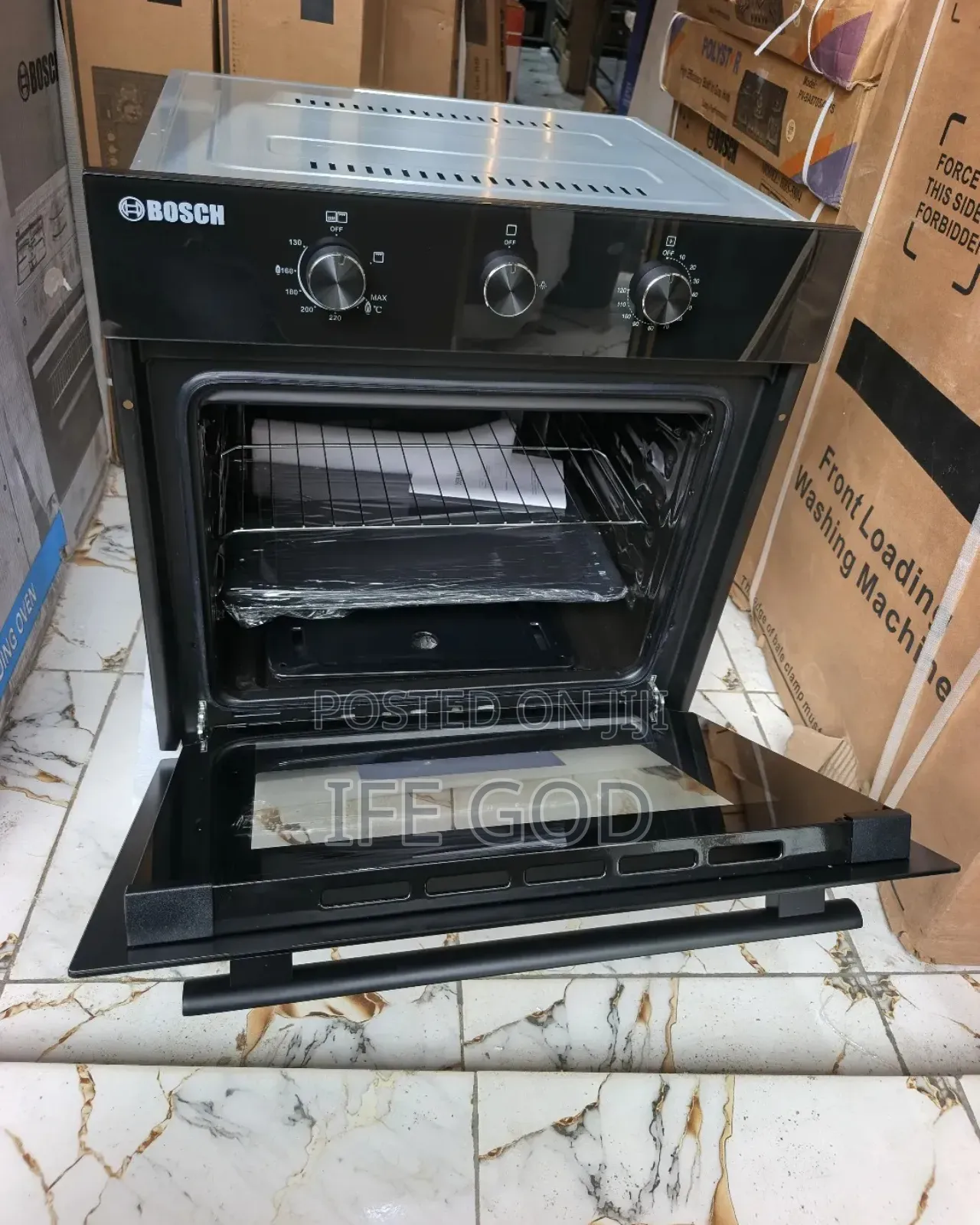 Bosch Built-in Cabinet 75l Gas Electric Oven With Grill Timer