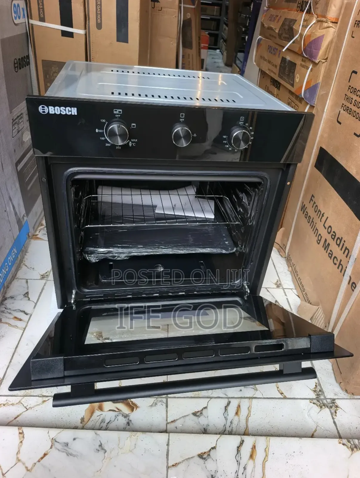 Bosch Premium Luxury Built-in Gas Electric Oven With Grill Timer.