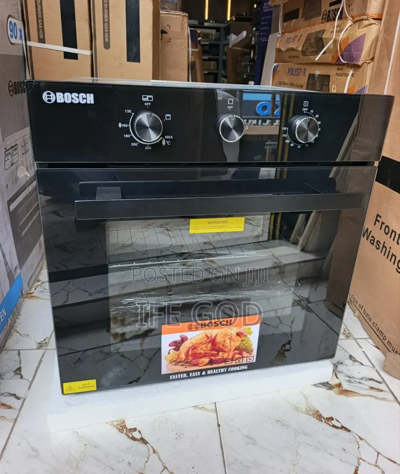 Bosch Premium Luxury Built-in Gas Electric Oven With Grill Timer.