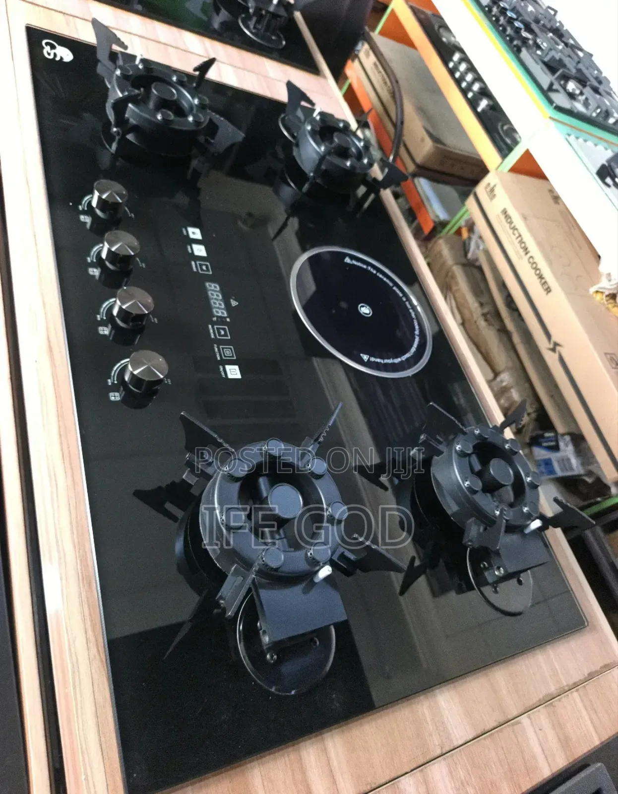 Original Gs Premium Luxury Built-in Flips Up Gas Electric Cooker Hob