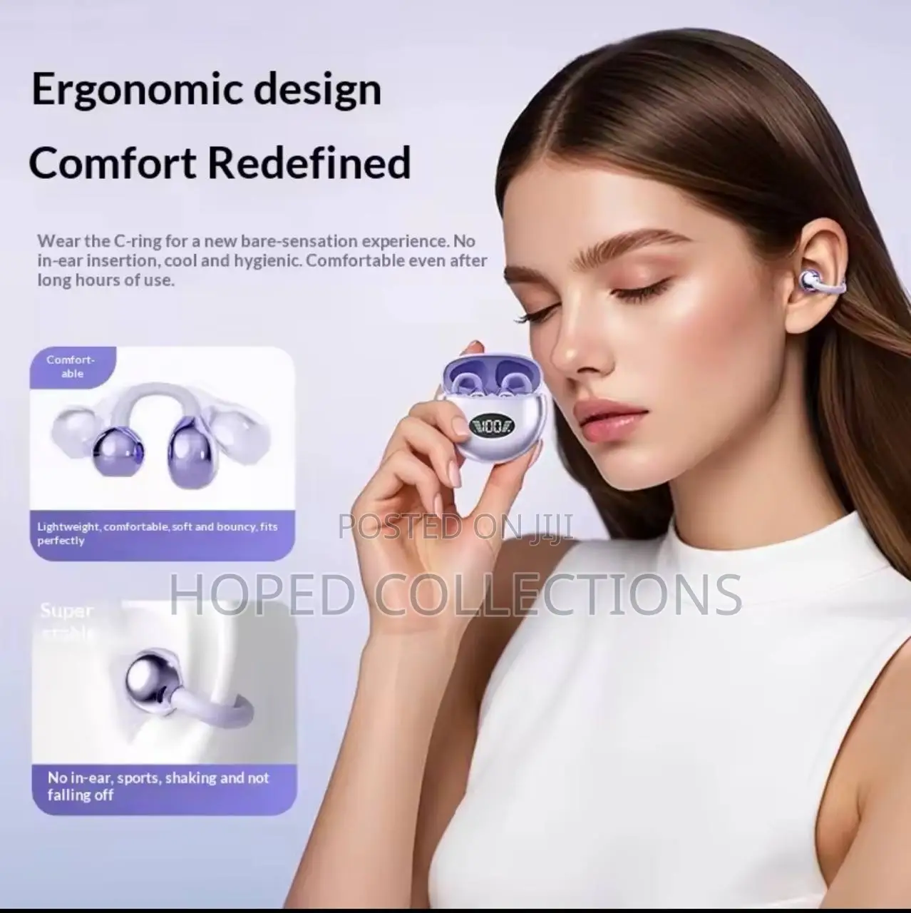 Wireless Clip-on Bluetooth Earbuds