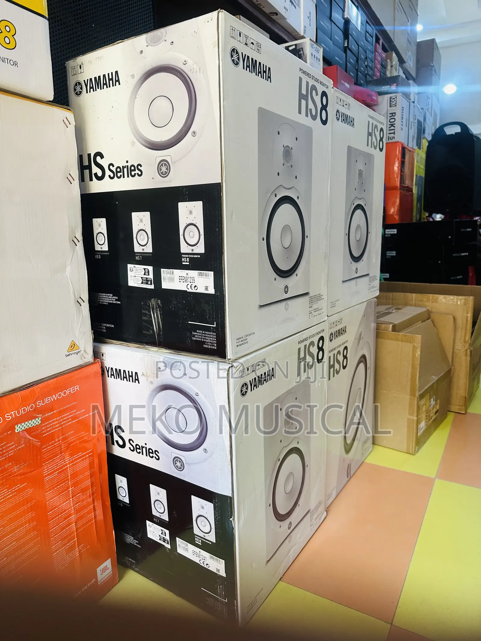 Yamaha Hs8 Studio Monitor, Black, 8 Inch