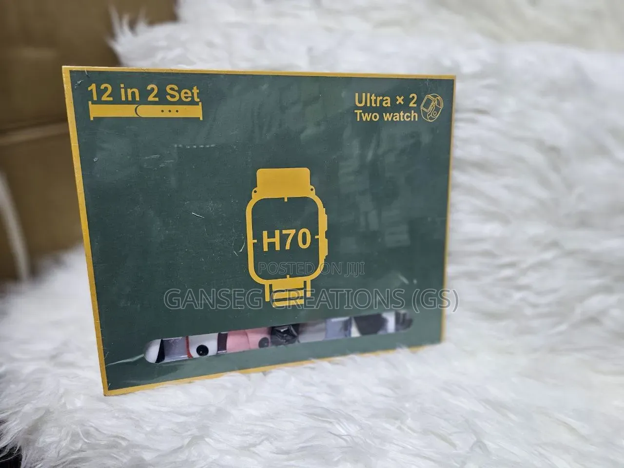 H70 Ultra 12-in-2 Smart Watch Set -Two Watch Ultra Bundle With Straps