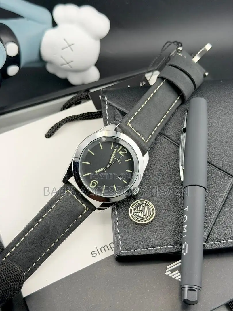 _Tomi Leather Watch + Classic Wallet + Sleek Pen + Box