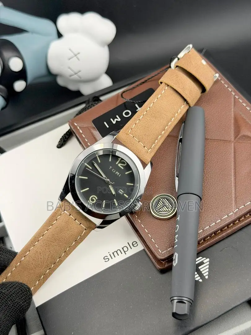 _Tomi Leather Watch + Classic Wallet + Sleek Pen + Box