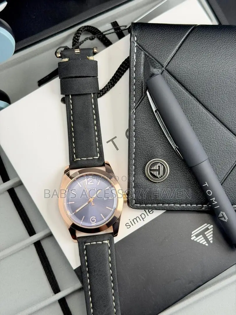 _Tomi Leather Watch + Classic Wallet + Sleek Pen + Box