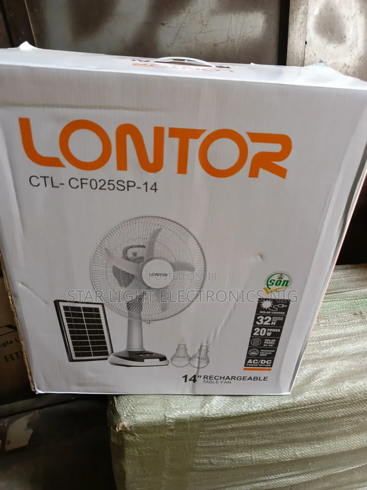 14 Inches Table Solar Fan