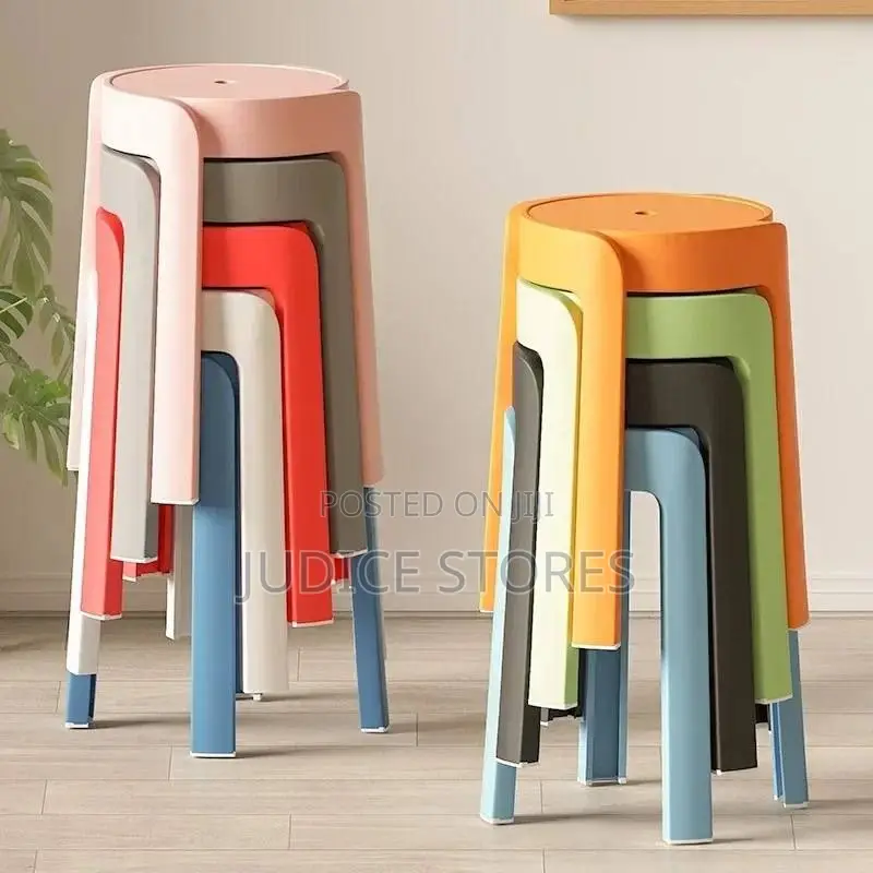 Round Bar Foot Stool Mobile Round Portable Household
