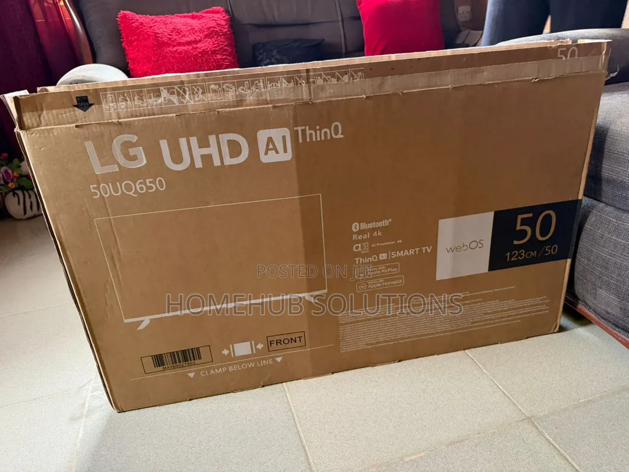 50 Inches Lg Smart Tv With Carton and Remote