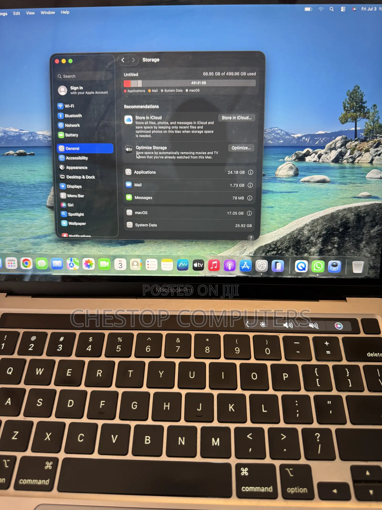 Laptop Apple MacBook Pro 2020 16GB Intel Core i5 SSD 512GB