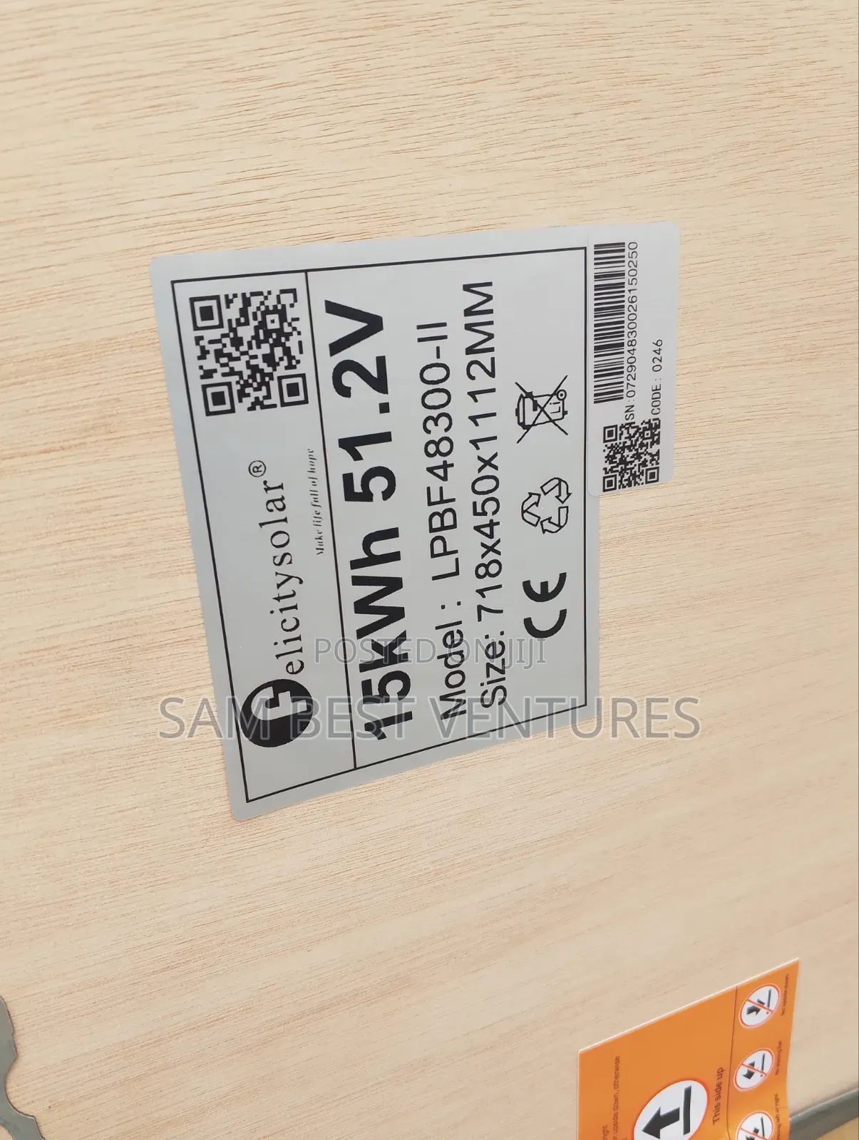 15kwh 51.2v Felicity Solar Lithium Battery