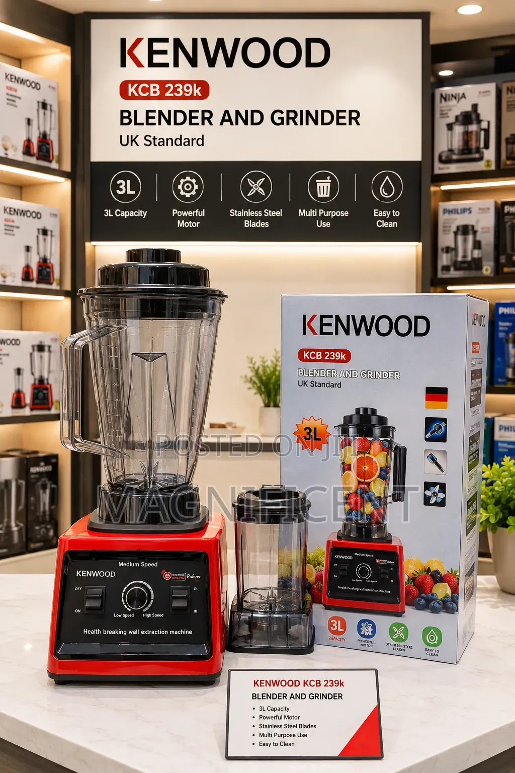 Kenwood 3l Heavy Duty High-Performance Blender – Commercial Grade