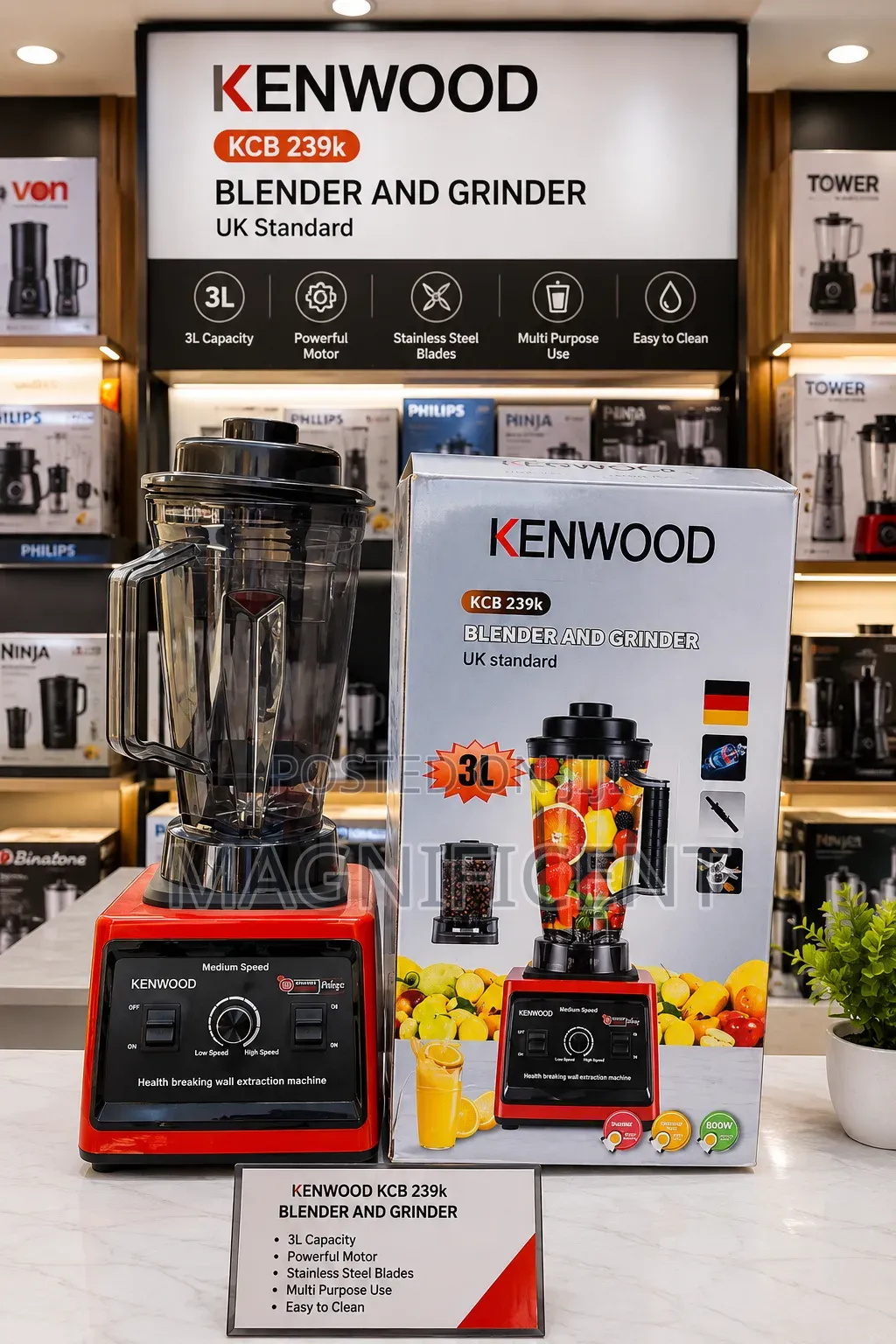 Kenwood 3l Heavy Duty High-Performance Blender – Commercial Grade