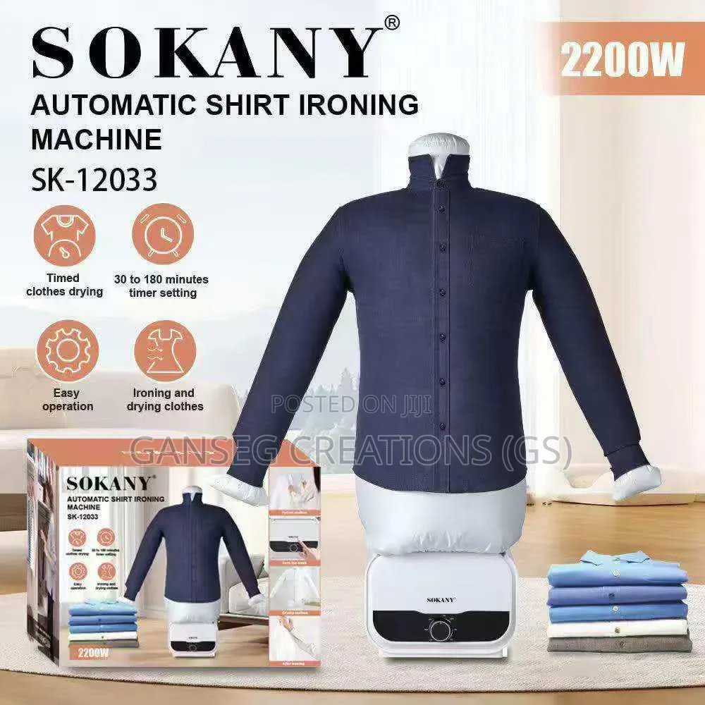 Sokany Automatic Shirt Ironing Machine (2200w) Sk-12033 - Brand New