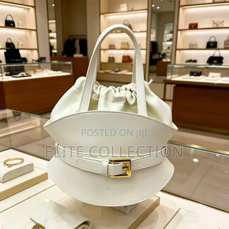 Unique Belted Bucket Bag Rear Design