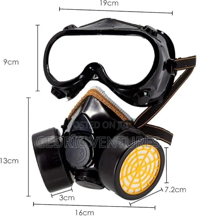Respirator Gas Mask With Goggles