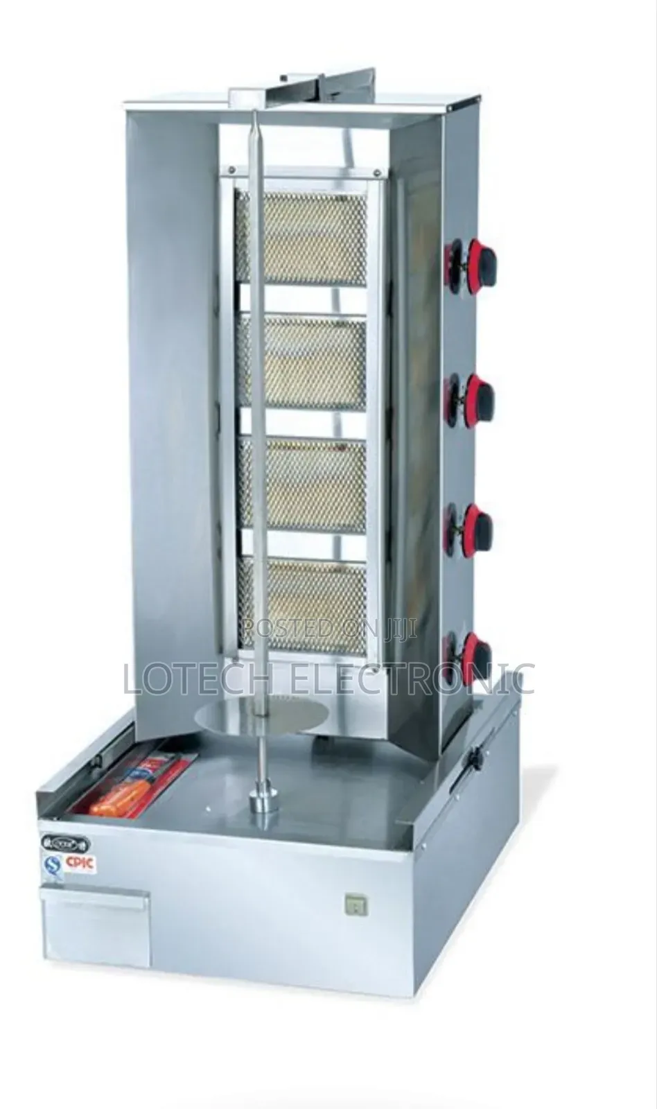 Heavy-Duty Industrial Standing Shawarma Machine. Stainless Steel