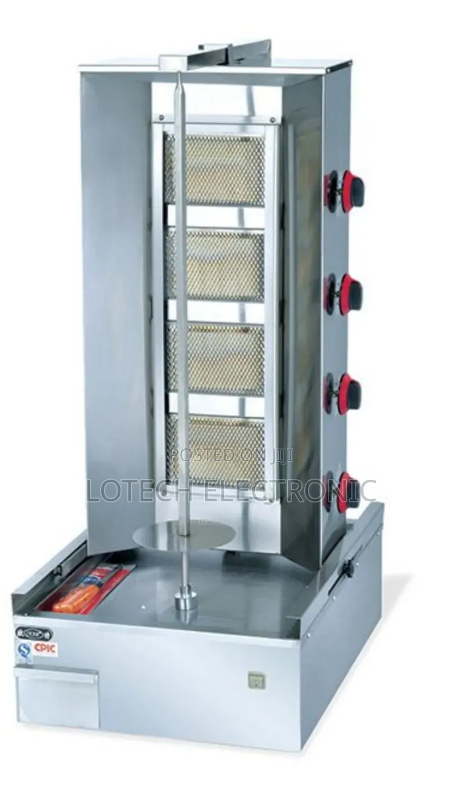 Heavy-Duty Industrial Standing Shawarma Machine. Stainless Steel