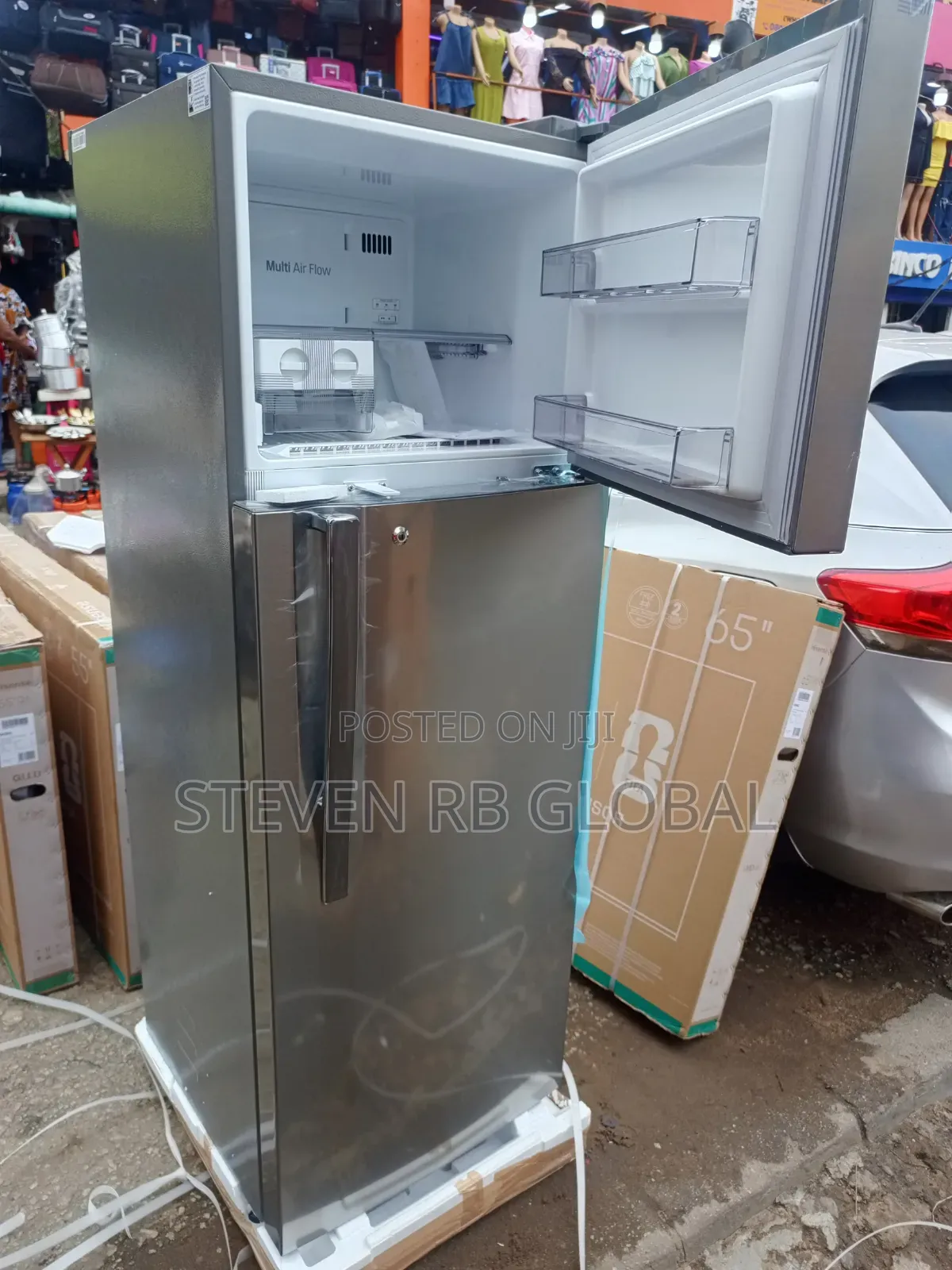 Lg 308l Double Door Top Mount Refrigerator | Ref 322 RLBN (Silver)