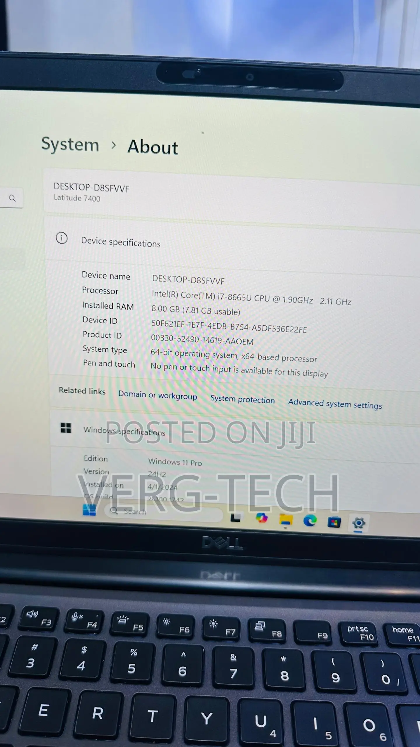 Laptop Dell Latitude 7400 8GB Intel Core i7 SSD 256GB