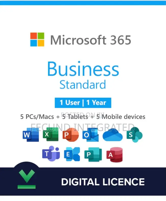 Microsoft Office 365 Business Standard 1 Year Per User