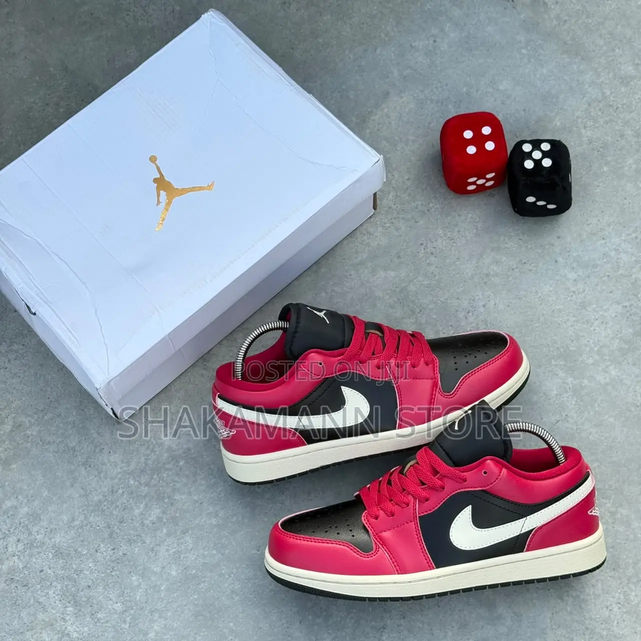 Original Nike Jordan 1 Low Mystic Hibiscus/Black/Coconut Milk