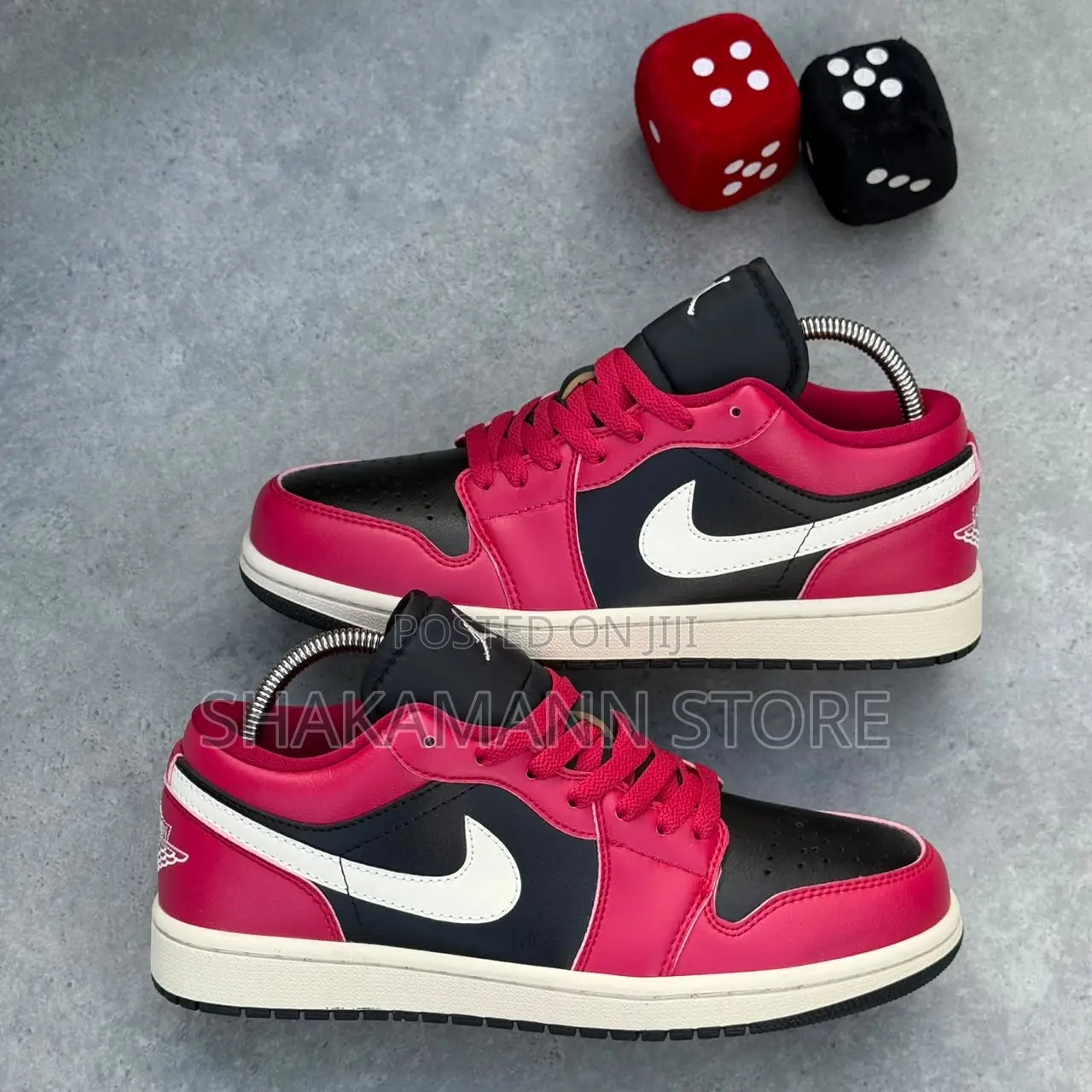 Original Nike Jordan 1 Low Mystic Hibiscus/Black/Coconut Milk