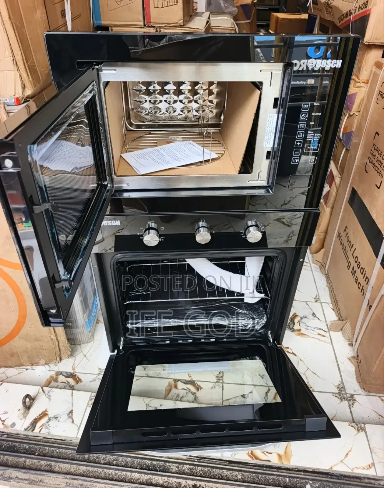 Original Bosch Inbuilt Gas Electric Oven Built-in Digital Microwave