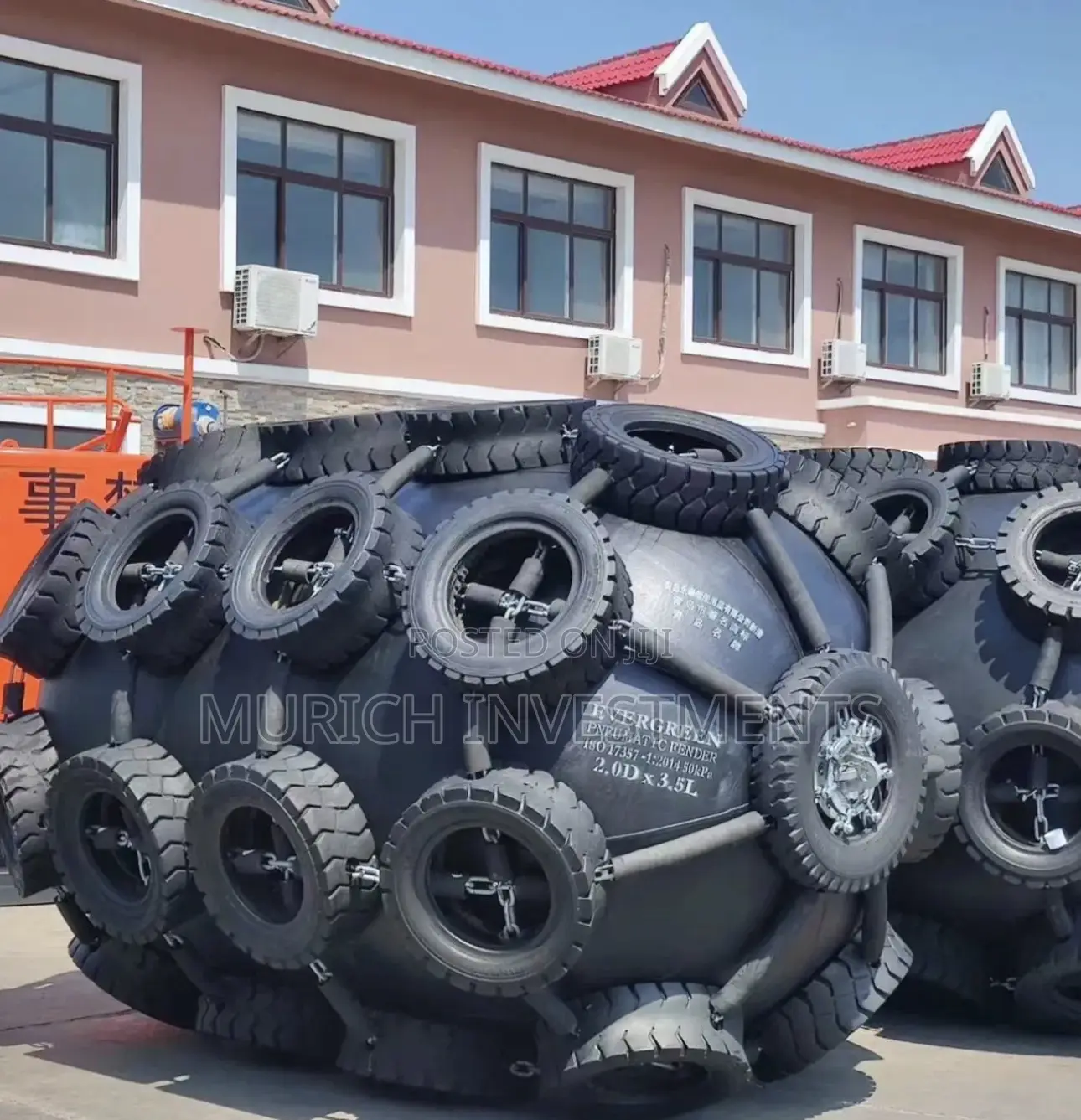 Pneumatic Tyre Fender 2000 × 3500 for Marine Dock Protection