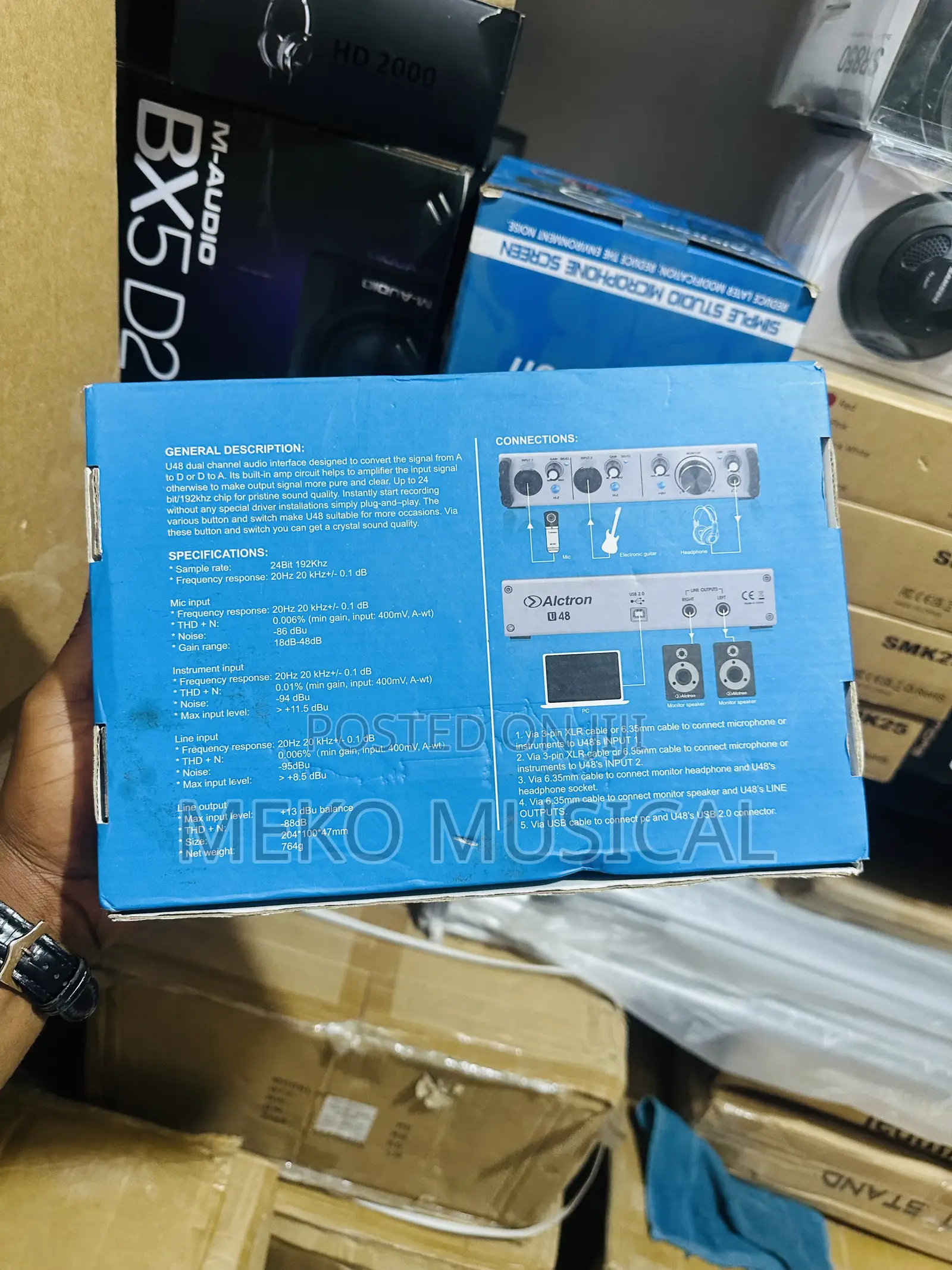 U48 Professional Audio Interface Used to Convert
