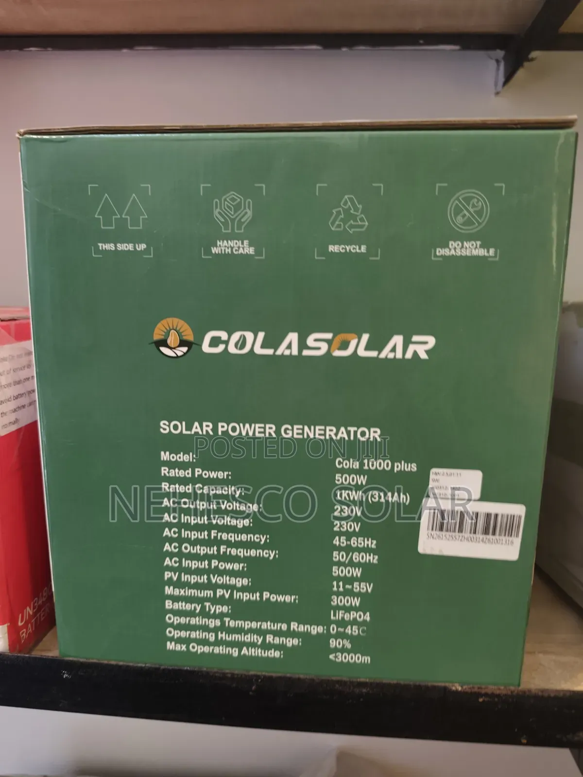 Brand New Colasolar Plus With 500w Output 1kwh Lithium Battery
