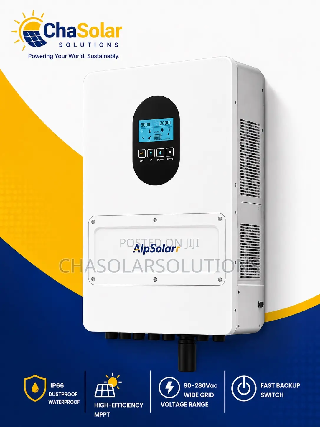 Original Alpsolar 4kw Pulse S3 Eco Hybrid Solar Inverter 48v MPPT