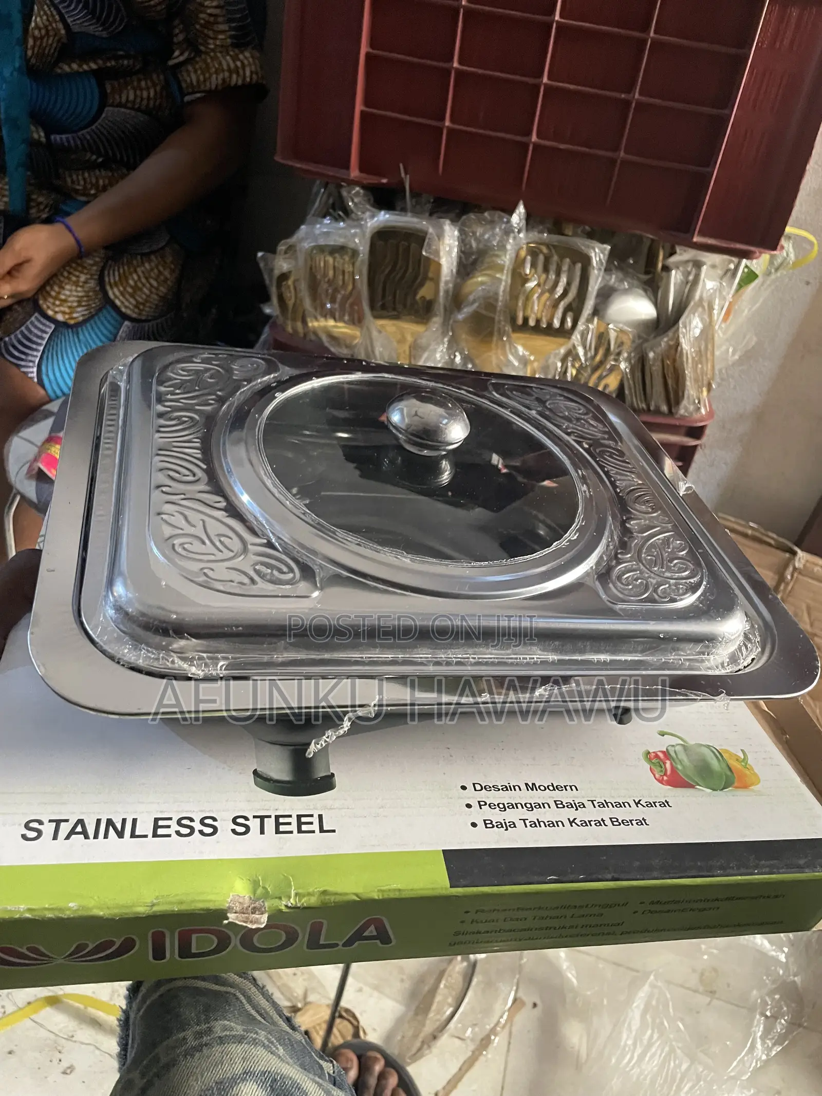 Stainless Fast Food Dish With Cover