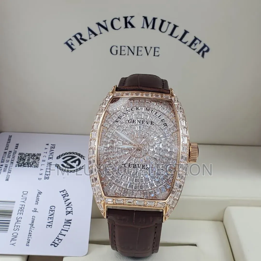 Frank Muller Centree Curvex Men Leather Wristwatch