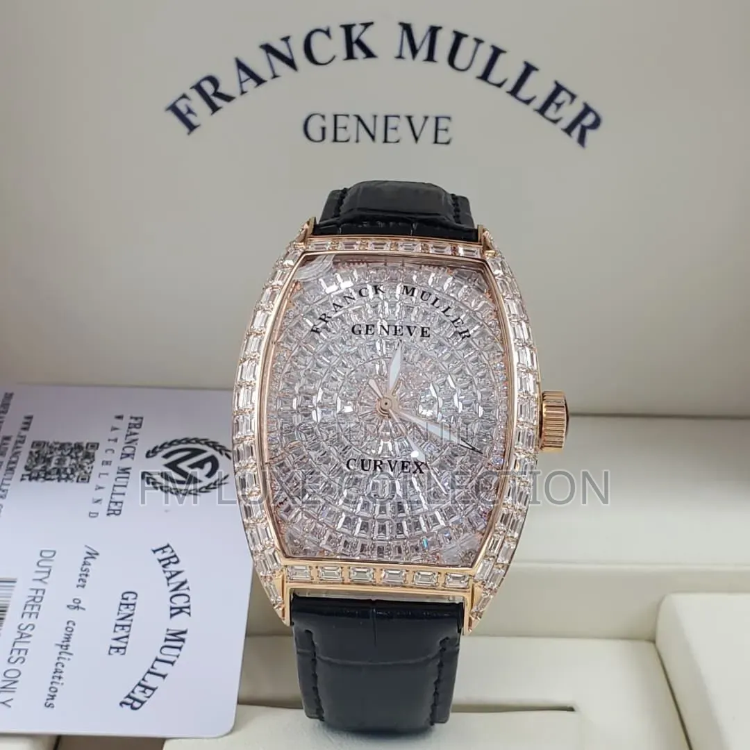Frank Muller Centree Curvex Men Leather Wristwatch