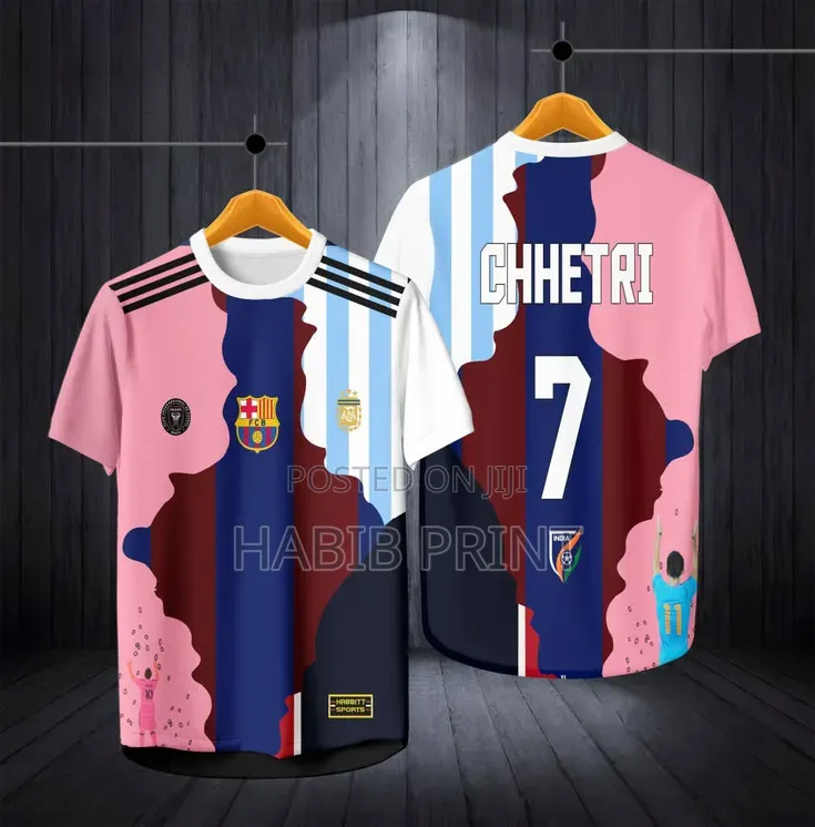 Lionel Messi All Clubs Argentina Football Jersey