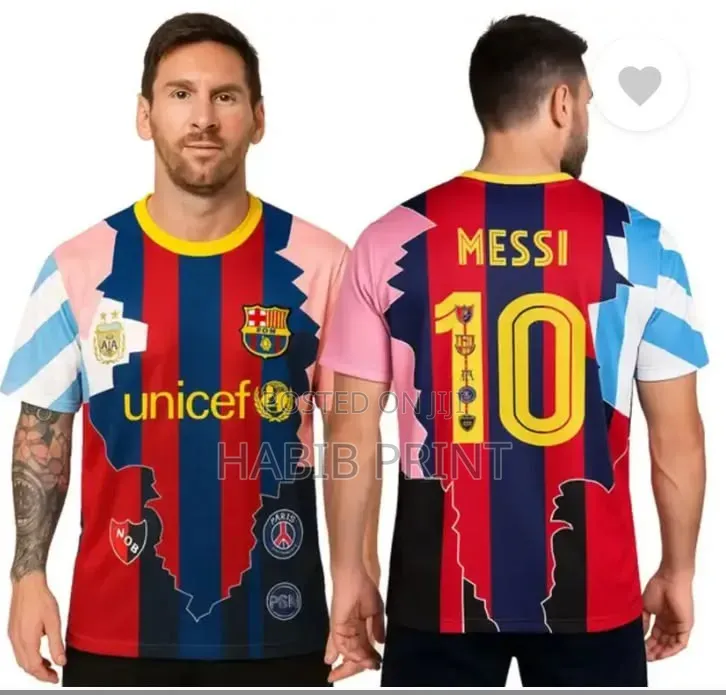 Lionel Messi All Clubs Argentina Football Jersey