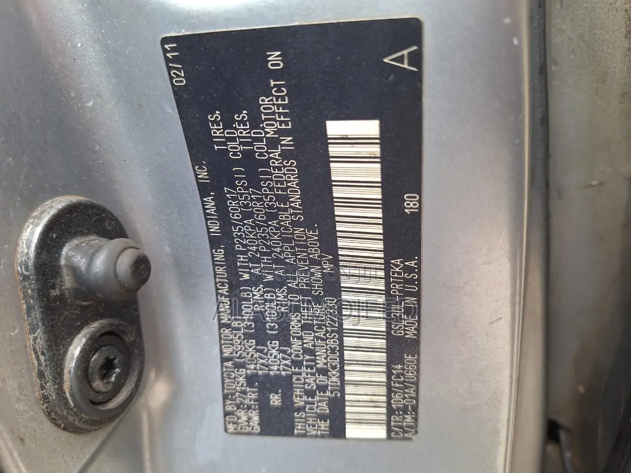 Toyota Sienna LE 8 Passenger 2012 Gray