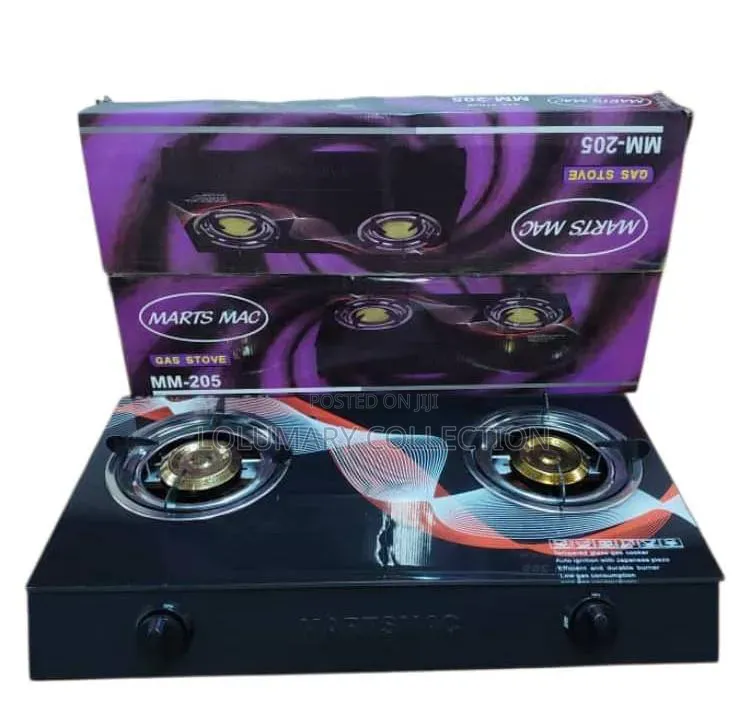 Mart Marc 2 Burner Glass Gas Cooker | Tempered Glass Table Top Stove