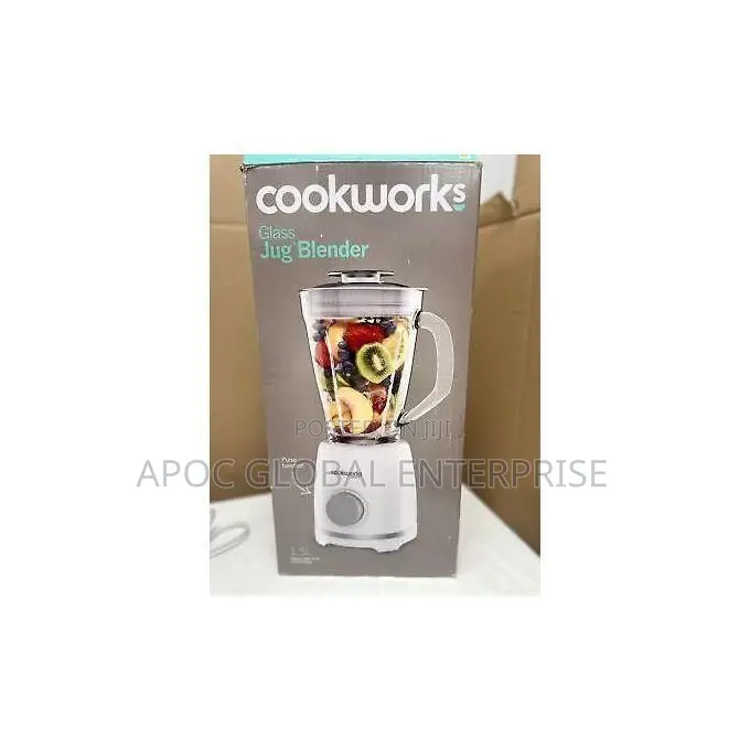 Cookworks 1.5l Glass Jug Blender Food Processor Smoothie Mix
