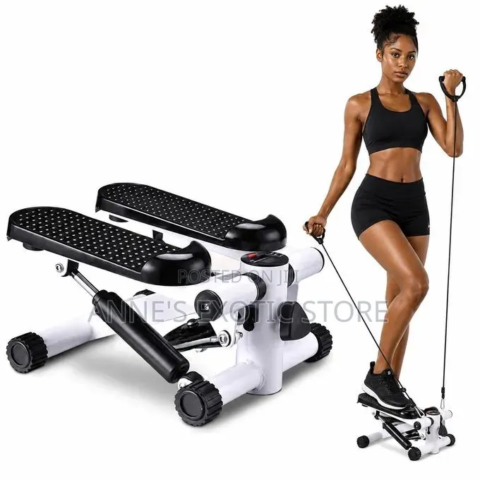 Mini Stair Stepper Exercise Machine Wit Resistance Bands LCD Display
