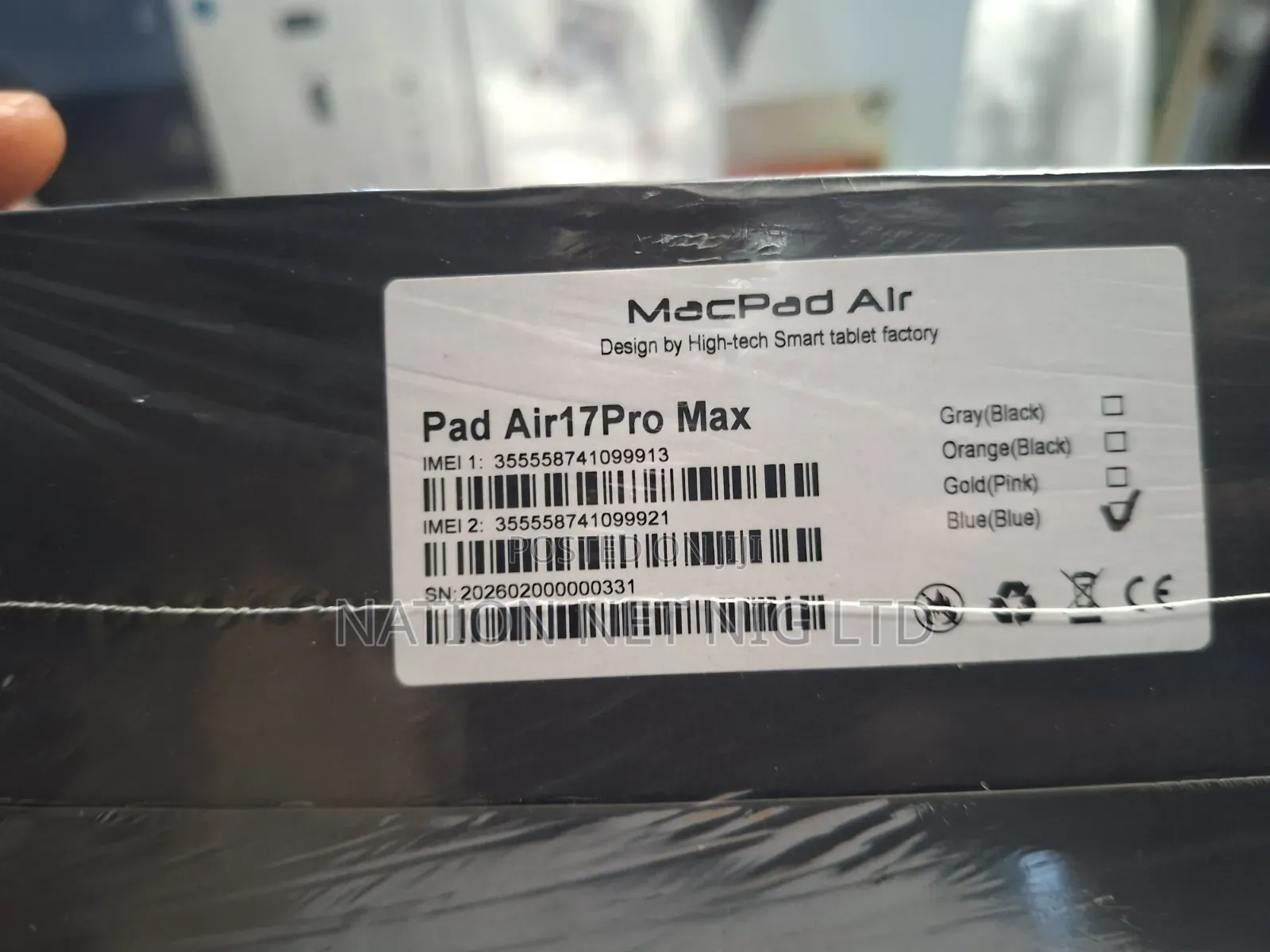 New MacPad Air Pad Air 17 1 TB Blue