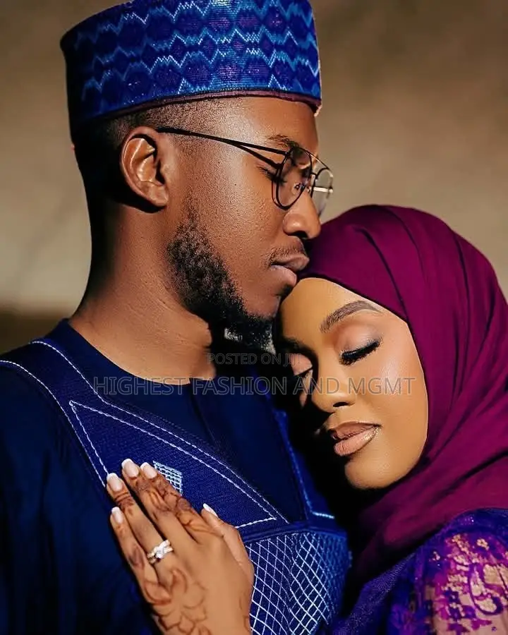 Imperial Sparkle Lace Gown With Premium Navy Embroidered Agbada Set